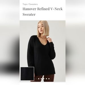 NWT ATHLETA HANOVER SWEATER, Black sz Small